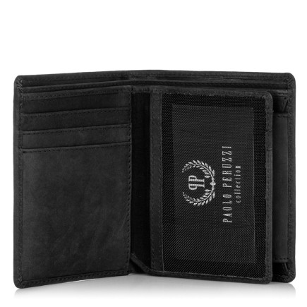 Portfel Męski skórzany granatowy RFID Paolo Peruzzi IN-01-DB