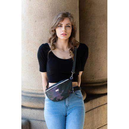 Nerka damska skórzana modna saszetka na pas Paolo Peruzzi Z-15-C