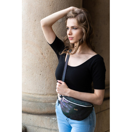 Nerka damska skórzana modna saszetka na pas Paolo Peruzzi Z-15-C