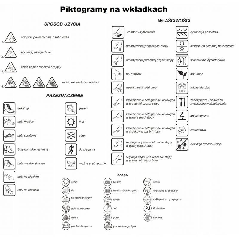 Wkładka do butów przeciwpotliwa z aktywnym węglem Coccine 36-46 100036