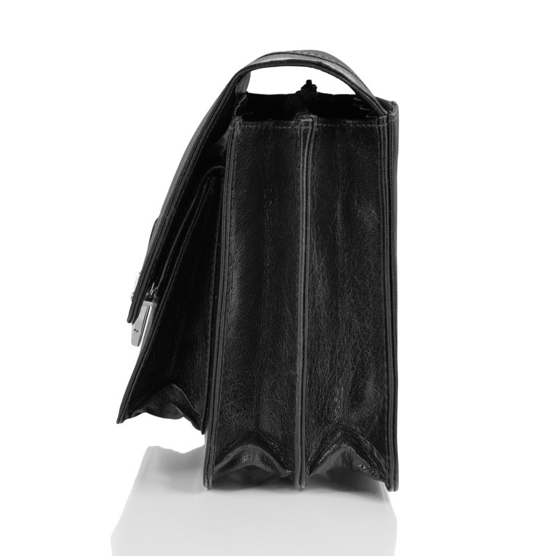 ELEGANCKA SASZETKA MĘSKA DO RĘKI ZE SKÓRY CZARNA PAOLO PERUZZI T-21-BL