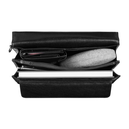 ELEGANCKA SASZETKA MĘSKA DO RĘKI ZE SKÓRY CZARNA PAOLO PERUZZI T-21-BL