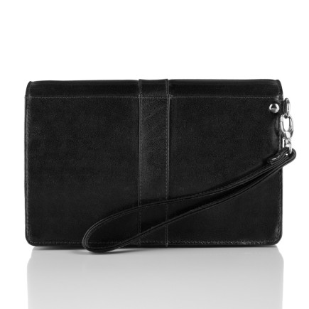 ELEGANCKA SASZETKA MĘSKA DO RĘKI ZE SKÓRY CZARNA PAOLO PERUZZI T-21-BL