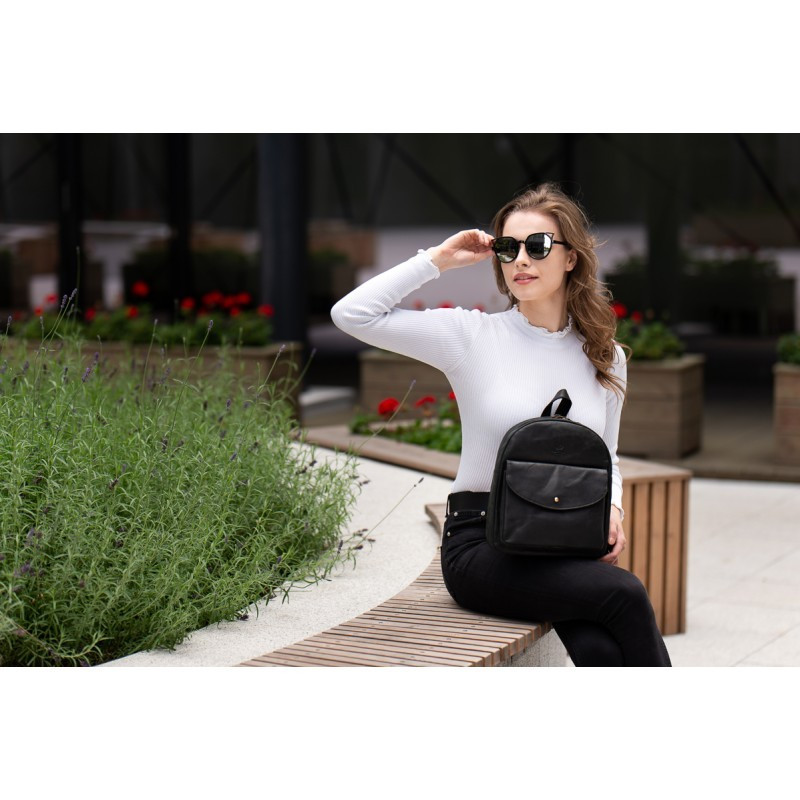 Plecak damski T-18-BL i portfel damski skórzany T-01-BL zestaw prezentowy ZUP-24-BL Paolo Peruzzi