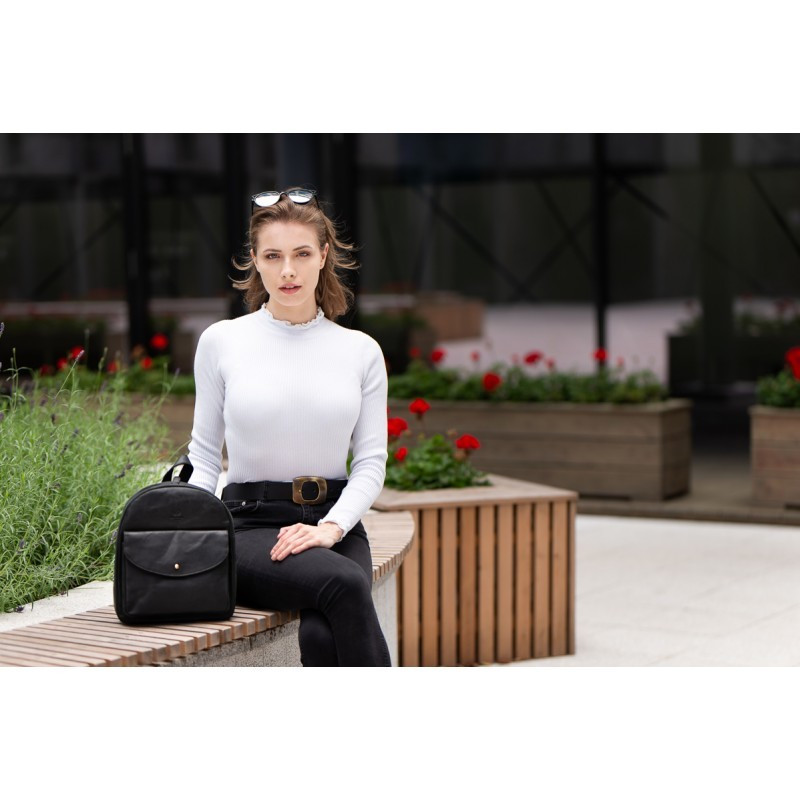 Plecak damski T-18-BL i portfel damski skórzany T-01-BL zestaw prezentowy ZUP-24-BL Paolo Peruzzi