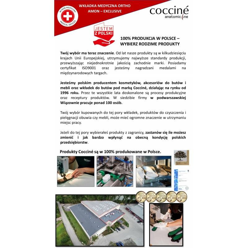 WKŁADKI DO BUTÓW MEDYCZNE COCCINE ORTHO AMON rozm 45-46