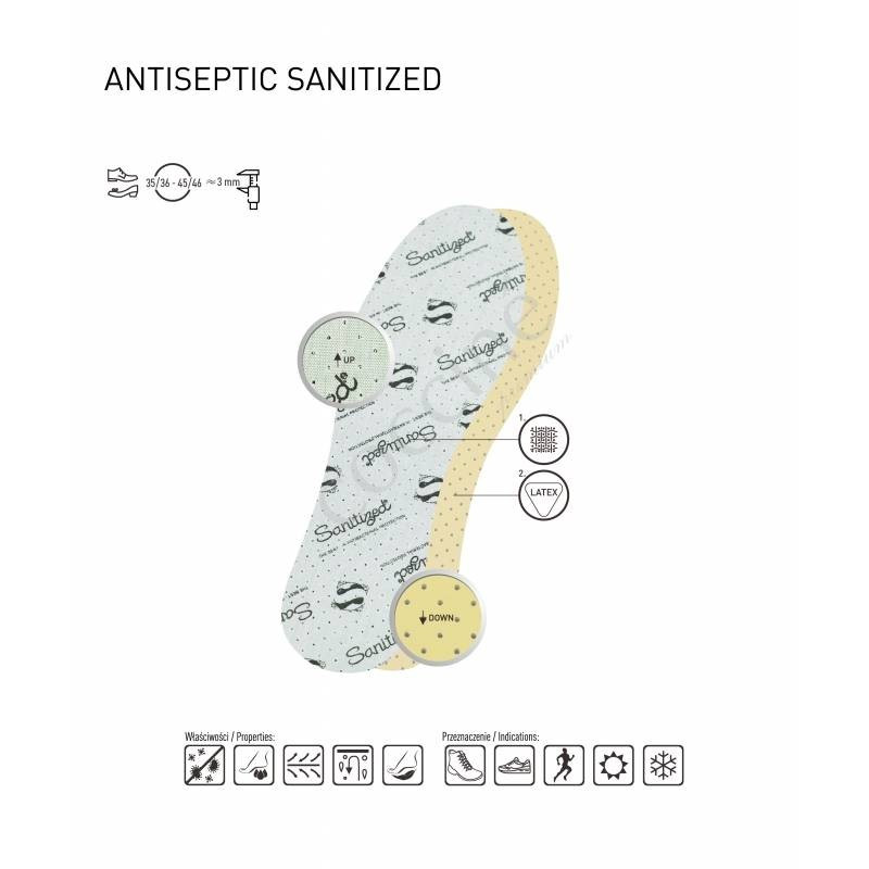 WKŁADKI DO BUTÓW ANTYSEPTYCZNE SANITIZED rozm. 39-40