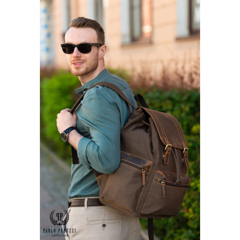 PLECAK SKÓRZANY PAOLO PERUZZI VINTAGE T-37-BR