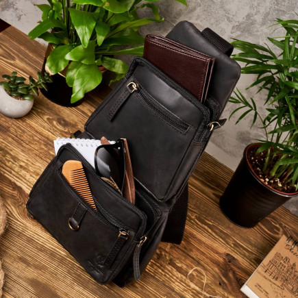 SKÓRZANY MŁODZIEŻOWY PLECAK VINTAGE PAOLO PERUZZI T-38-BL