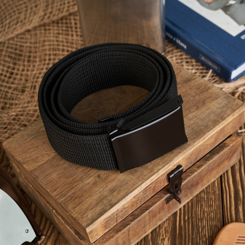 MODNY CZARNY PASEK PARCIANY PW-25-105