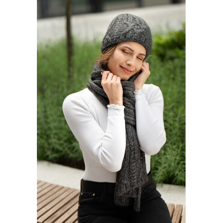 ZESTAW ZIMOWY ZZ-13-GR CZAPKA A-03 SZALIK D-03