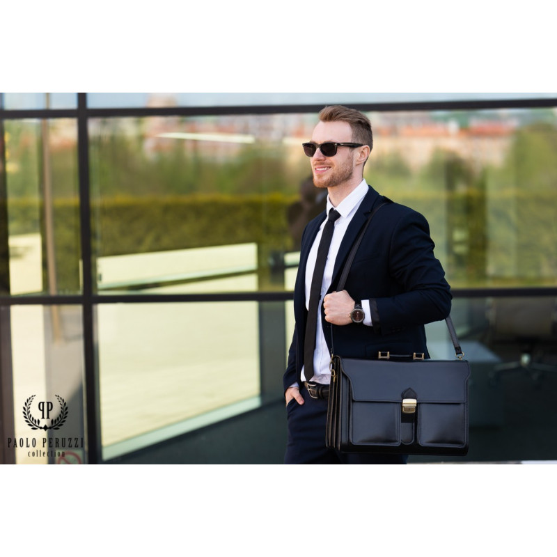 ZESTAW PREZENTOWY ZUP-58-BL TECZKA SKÓRZANA  N02-BL I SASZETKA N06-BL