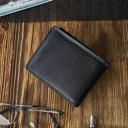 PORTFEL MĘSKI ZE SKÓRY Z OCHRONĄ RFID PAOLO PERUZZI T-69-BL