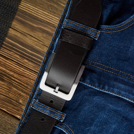 PASEK MĘSKI CZARNY ZE SKÓRY NATURALNEJ 110 CM Z KLAMRĄ KLASYCZNĄ PAOLO PERUZZI 04Z01110