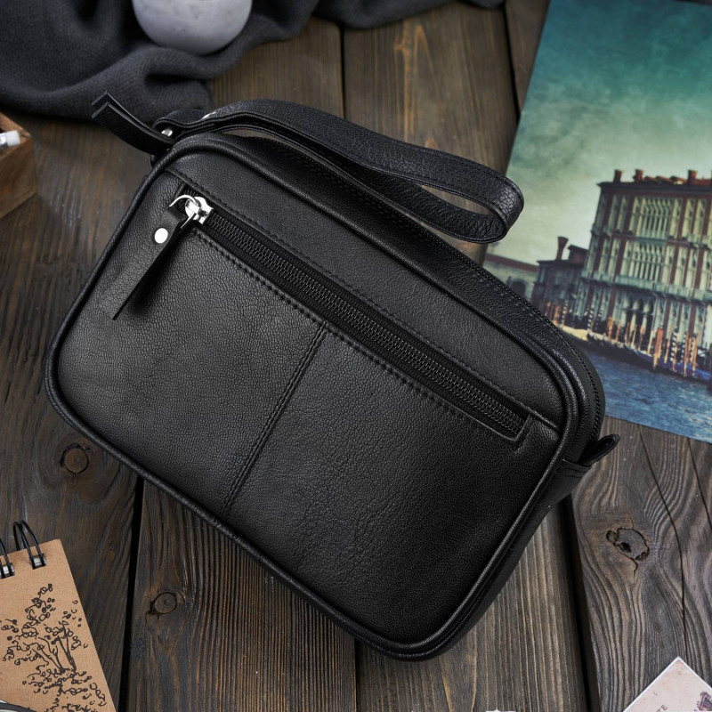 SKÓRZANA SASZETKA MĘSKA DO RĘKI PAOLO PERUZZI T-56-BL