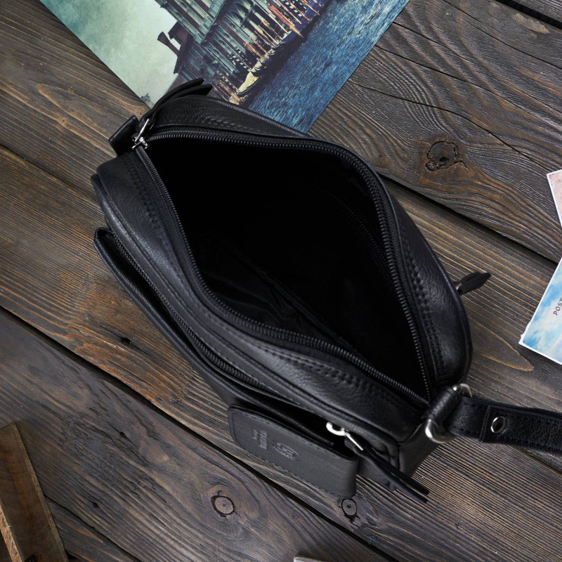 SKÓRZANA SASZETKA MĘSKA DO RĘKI PAOLO PERUZZI T-56-BL