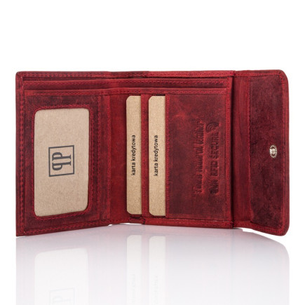 ZESTAW DLA NIEJ ZUP-64-RD: PORTFEL SKÓRZANY T-11 I ETUI NA KLUCZE T-51