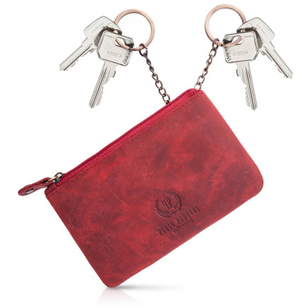 ZESTAW DLA NIEJ ZUP-64-RD: PORTFEL SKÓRZANY T-11 I ETUI NA KLUCZE T-51