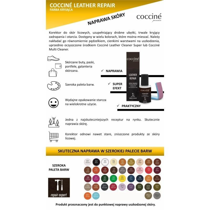 KOREKTOR DO FARBOWANIA SKÓR OBUWIA COCCINE CIEMNYBRĄZ 10ml