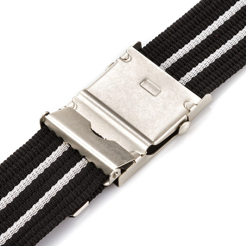 CZARNY PARCIANY MĘSKI PASEK PAOLO PERUZZI PW-03-105 CM