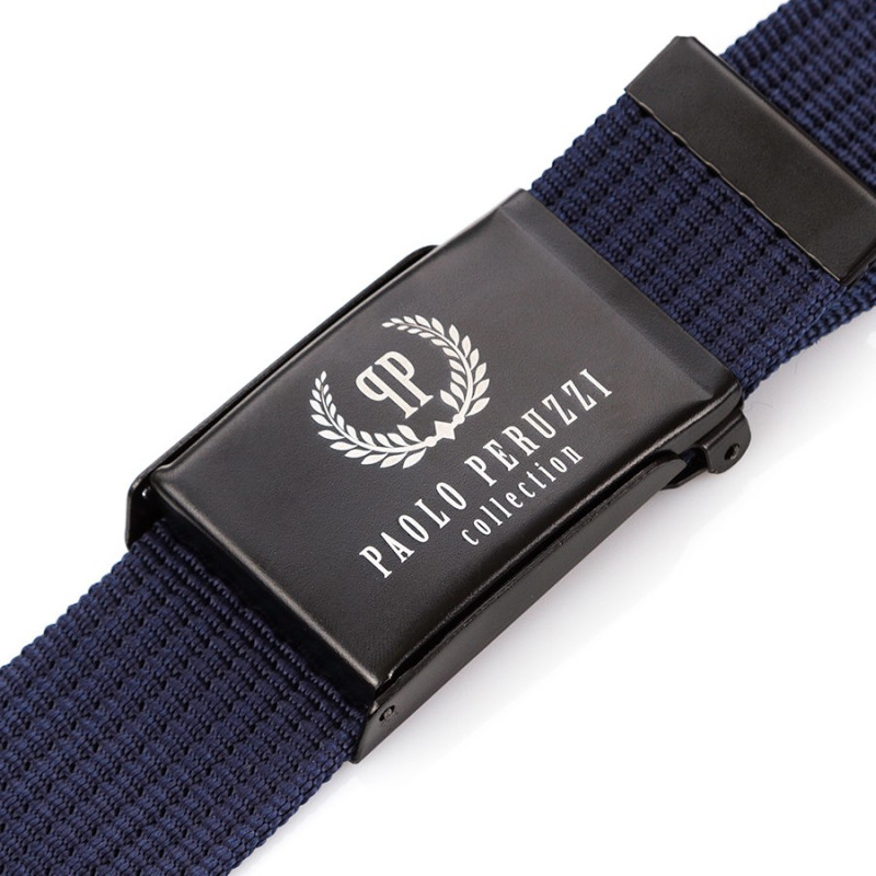 GRANATOWY PASEK PARCIANY PAOLO PERUZZI PW-09-PP-105 cm