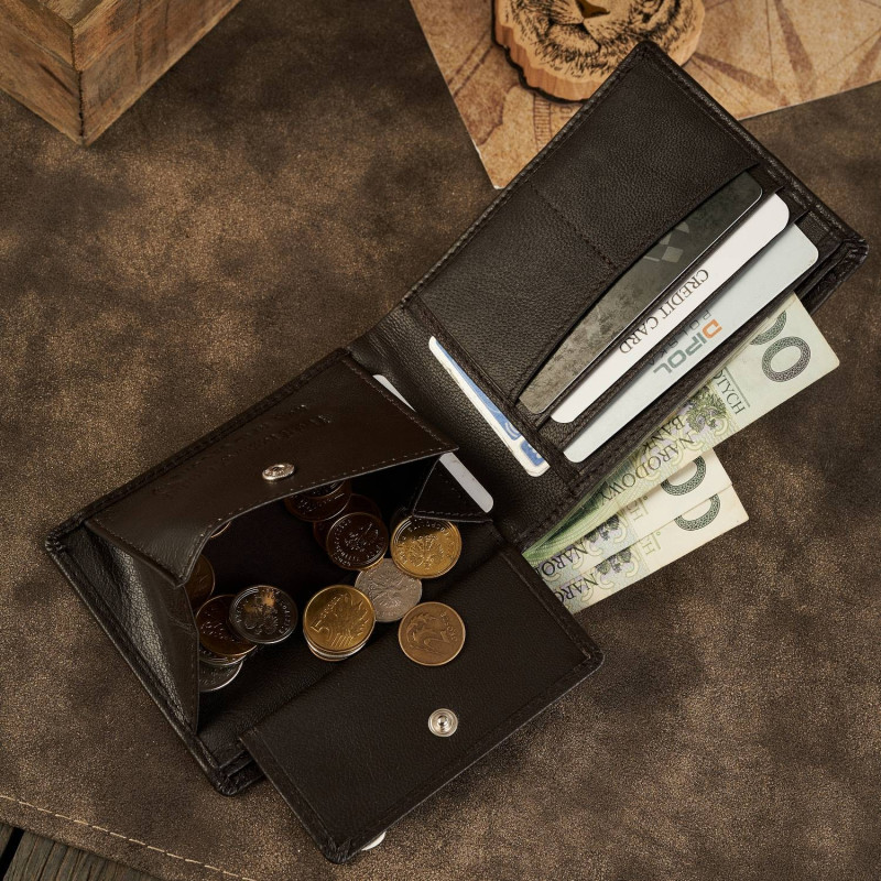 SKÓRZANY PORTFEL MĘSKI RFID PAOLO PERUZZI  T-78-BR