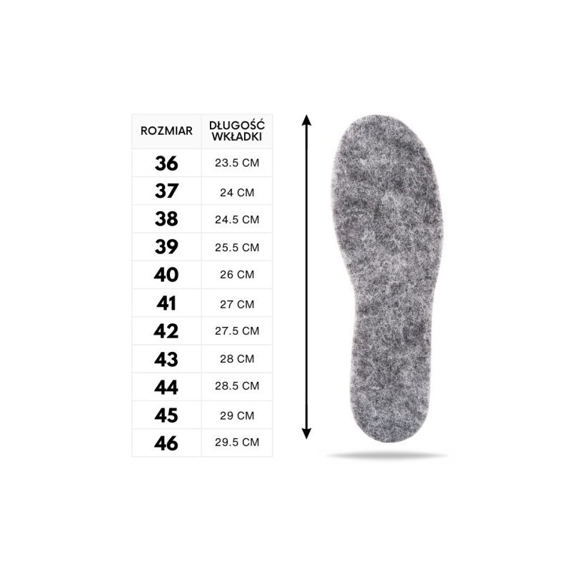 R. 45 - WKŁADKI FILCOWE FELT BASIC 6 MM PAOLO PERUZZI 01W45