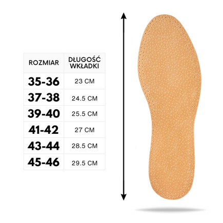 R.  41/42 WKŁADKI SKÓRZANE COMFY LEATHER DELUXE PAOLO PERUZZI 04W4142