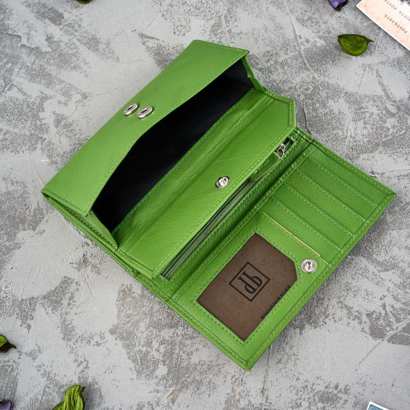 ZIELONY PORTFEL DAMSKI ZE SKÓRY NATURALNEJ PAOLO PERUZZI T-45-GR