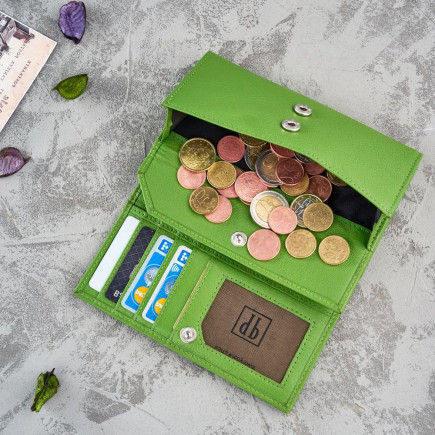 ZIELONY PORTFEL DAMSKI ZE SKÓRY NATURALNEJ PAOLO PERUZZI T-45-GR