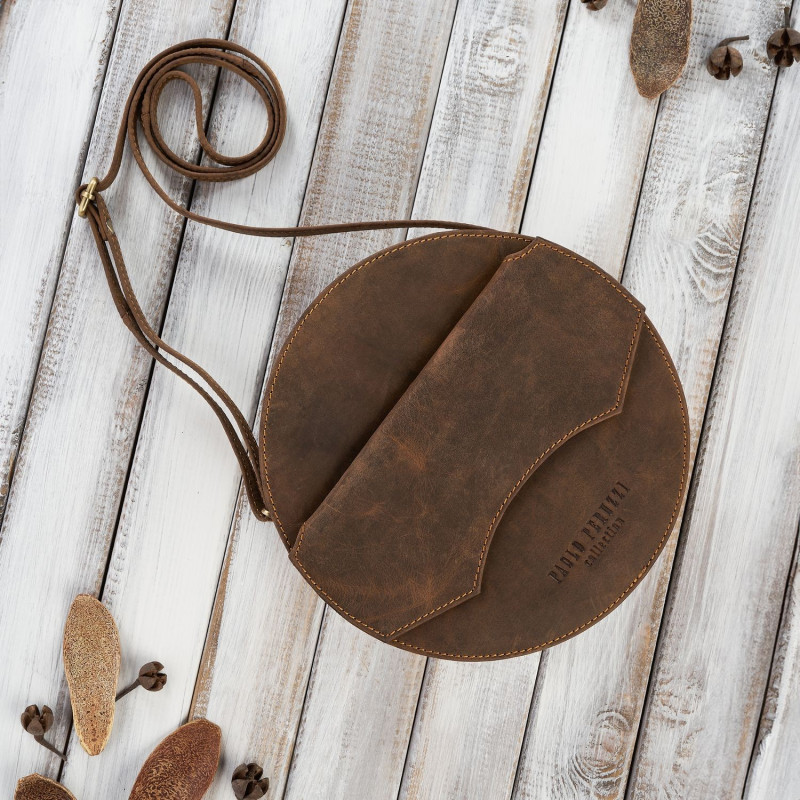 TOREBKA DAMSKA MAŁA NA RAMIĘ SKÓRZANA OKRĄGŁA PAOLO PERUZZI T-92-LB