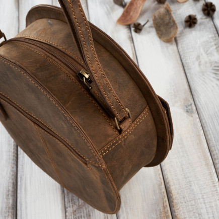 TOREBKA DAMSKA MAŁA NA RAMIĘ SKÓRZANA OKRĄGŁA PAOLO PERUZZI T-92-LB