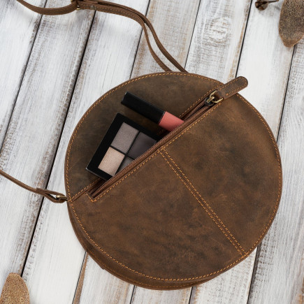 TOREBKA DAMSKA MAŁA NA RAMIĘ SKÓRZANA OKRĄGŁA PAOLO PERUZZI T-92-LB