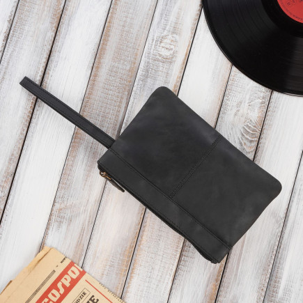 SASZETKA MĘSKA SKÓRZANA DO RĘKI VINTAGE PAOLO PERUZZI T-90-HBL