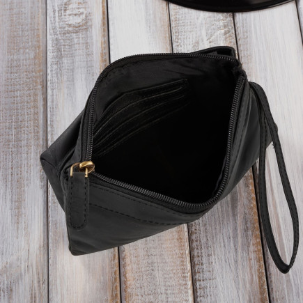 SASZETKA MĘSKA SKÓRZANA DO RĘKI VINTAGE PAOLO PERUZZI T-90-HBL