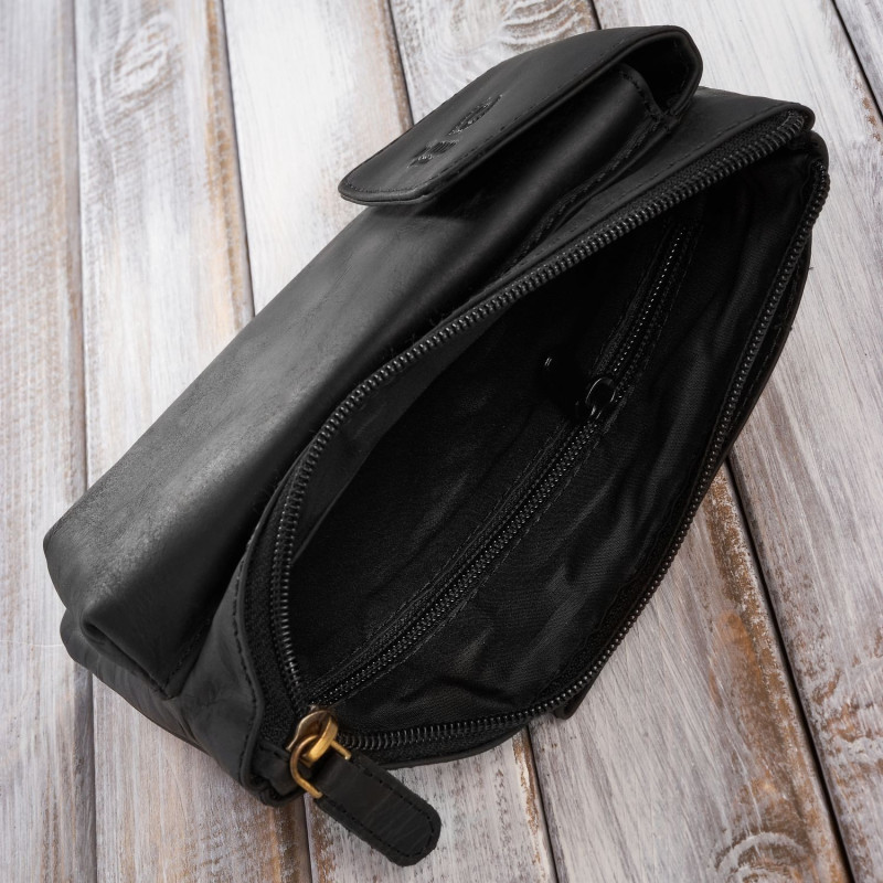 SASZETKA MĘSKA SKÓRZANA DO RĘKI VINTAGE PAOLO PERUZZI T-90-HBL