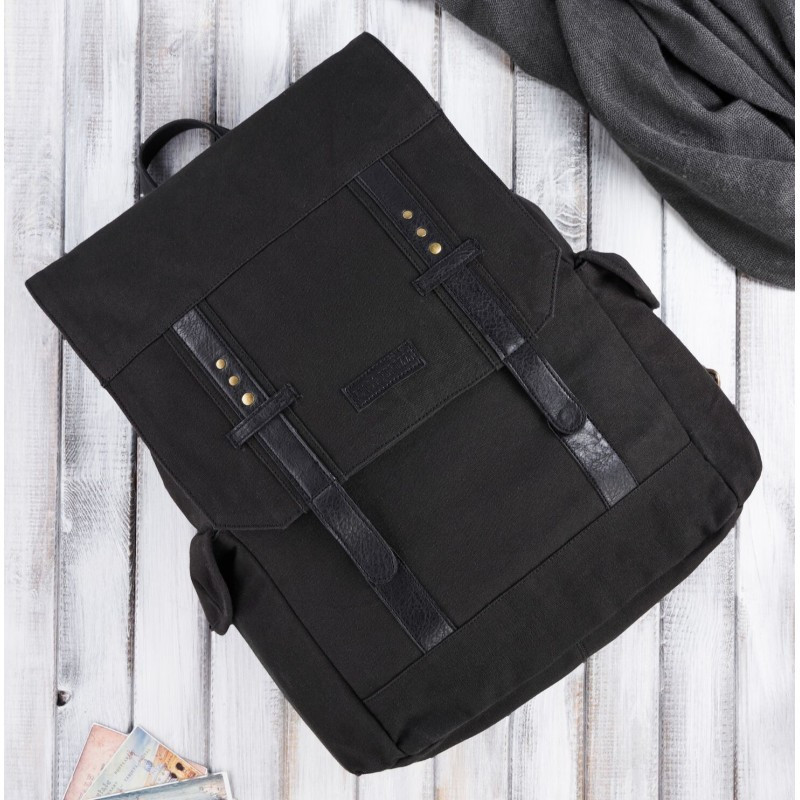 ZESTAW PREZENTOWY TORBA MĘSKA E-01 I PLECAK NA LAPTOPA E-03 PAOLO PERUZZI  ZUP-93-BL