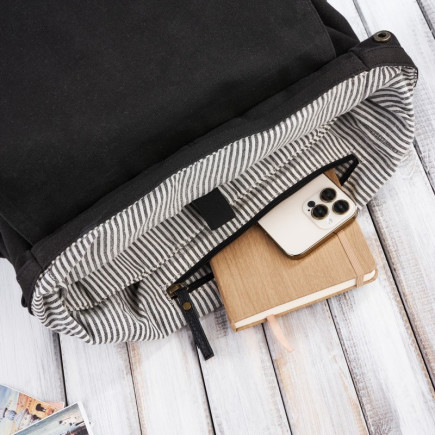 ZESTAW PREZENTOWY TORBA MĘSKA E-01 I PLECAK NA LAPTOPA E-03 PAOLO PERUZZI  ZUP-93-BL