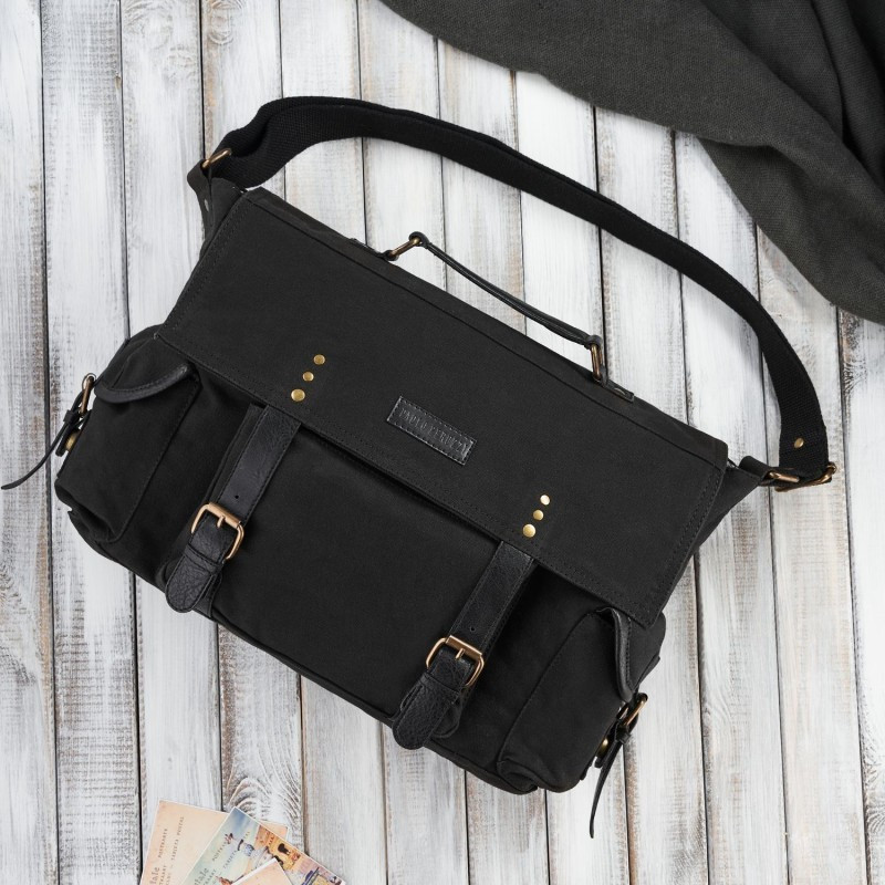 ZESTAW PREZENTOWY TORBA MĘSKA E-01 I PLECAK NA LAPTOPA E-03 PAOLO PERUZZI  ZUP-93-BL