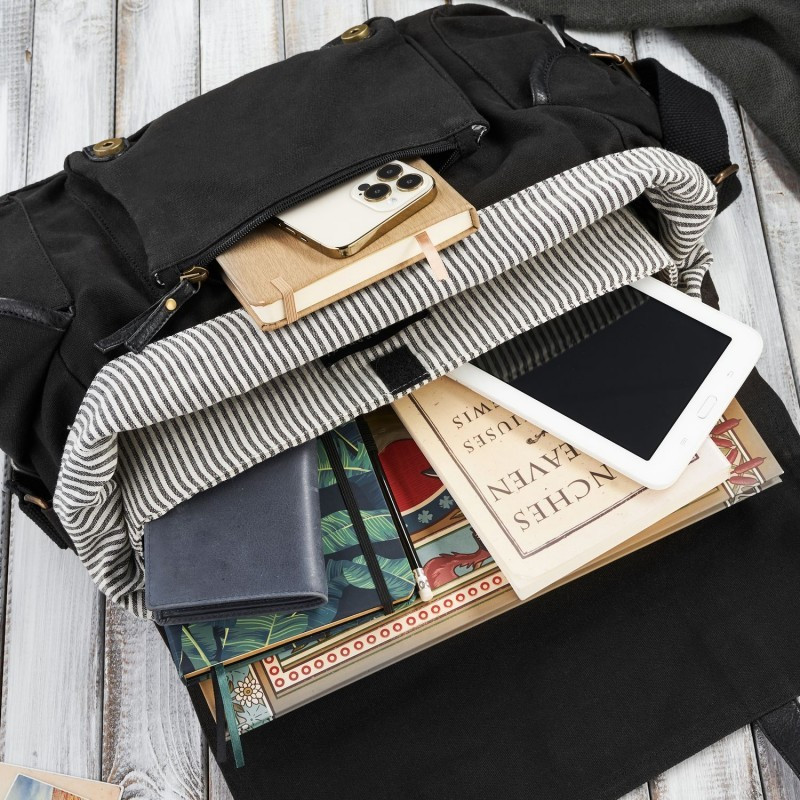 ZESTAW PREZENTOWY TORBA MĘSKA E-01 I PLECAK NA LAPTOPA E-03 PAOLO PERUZZI  ZUP-93-BL