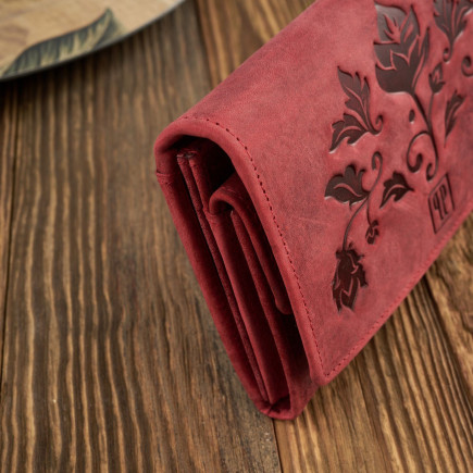 DAMSKI PORTFEL SKÓRZANY VINTGE PAOLO PERUZZI T-01-RD