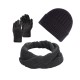 ZESTAW ZIMOWY MĘSKI ZES-32-GR CZAPKA BEANIE BR-02-GR, KOMIN BR-06-GR I RĘKAWICZKI BR-08-GR