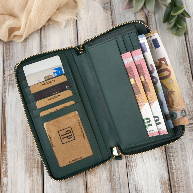 DAMSKI PORTFEL ZE SKÓRY NATURALNEJ KOPERTÓWKA PAOLO PERUZZI AV-05-GR