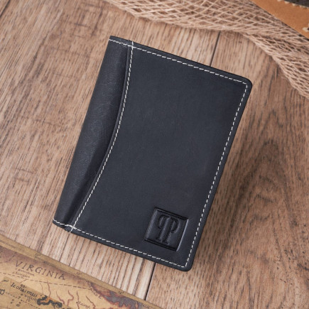 ZESTAW PREZENTOWY ZUP-78-BL POJEMNY PLECAK MĘSKI T-19-BL I PORTFEL SKÓRZANY T-13-BL