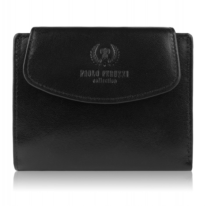 CZARNY PORTFEL DAMSKI PAOLO PERUZZI ZE SKÓRY RFID T-12-BL