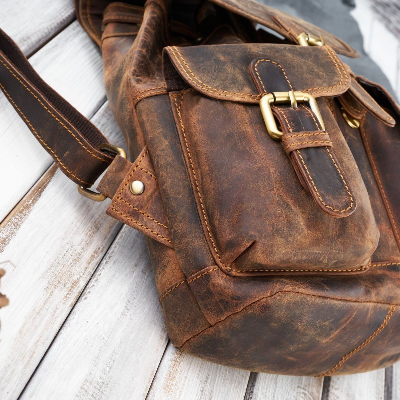 ZESTAW PREZENTOWY ZUP-100-BR PLECAK DAMSKI SKÓRZANY T-16-BR PORTFEL DAMSKI T-11-BR I BRELOK DO KLUCZY T-87-HBR