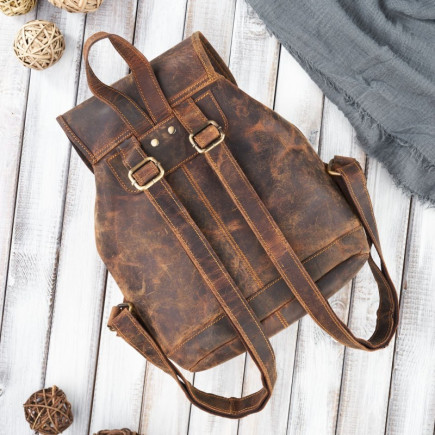 ZESTAW PREZENTOWY ZUP-100-BR PLECAK DAMSKI SKÓRZANY T-16-BR PORTFEL DAMSKI T-11-BR I BRELOK DO KLUCZY T-87-HBR