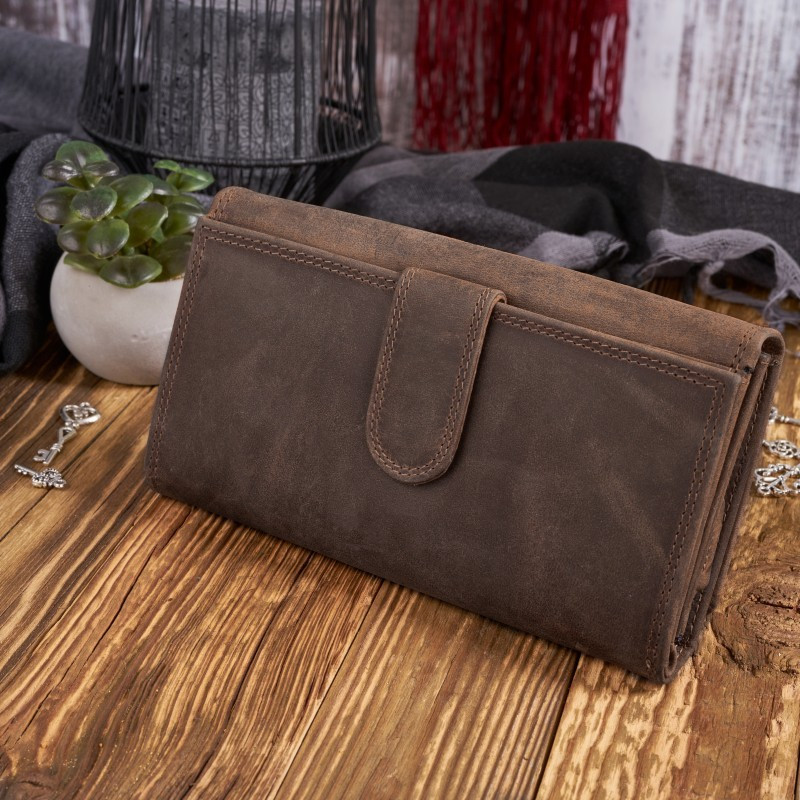 ZESTAW PREZENTOWY ZUP-101-BR PLECAK DAMSKI SKÓRZANY T-16-BR PORTFEL DAMSKI T-05-BR BRELOK DO KLUCZY T-86-HBR