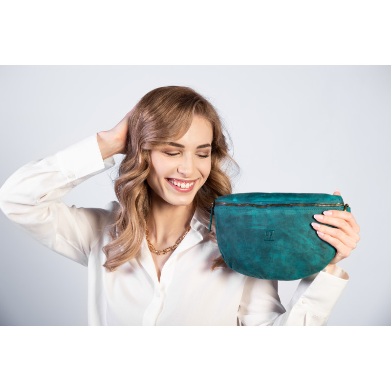 SKÓRZANA SASZETKA NA PAS VINTAGE PAOLO PERUZZI T-36-GR