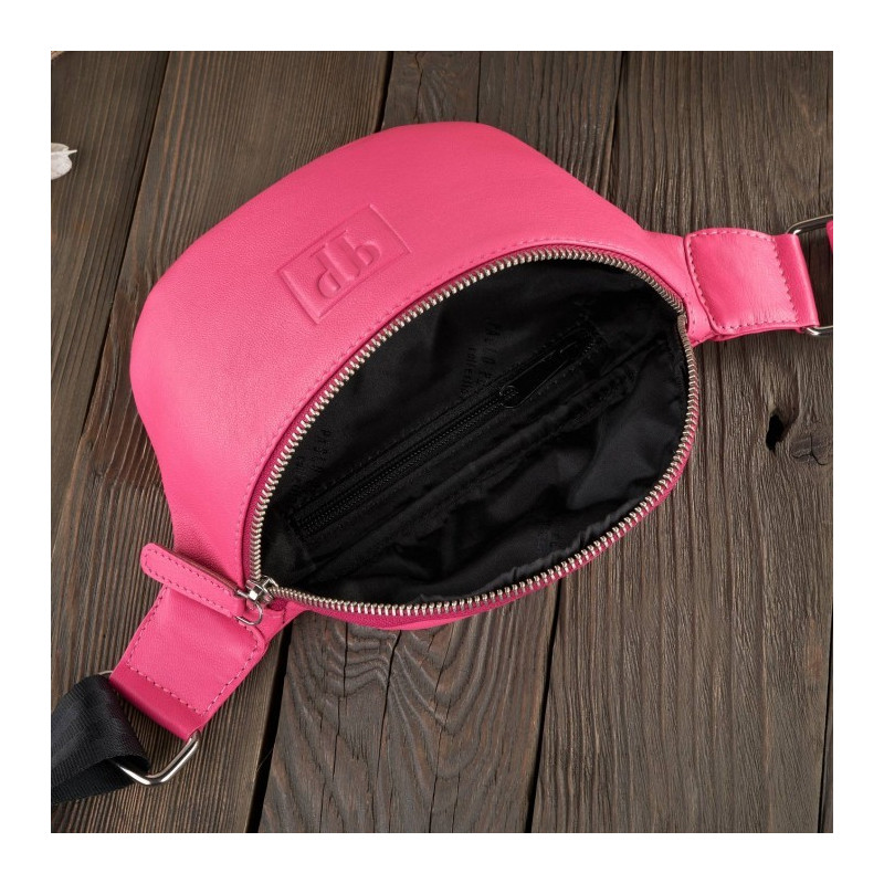 Portfel damski skórzany T-45-PI saszetka damska skórzana T-97-PI zestaw prezentowy różowy Paolo Peruzzi ZUP-105-PI